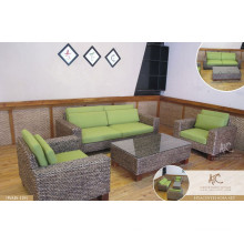 Luxury design water hyacinth wicker sofa set
